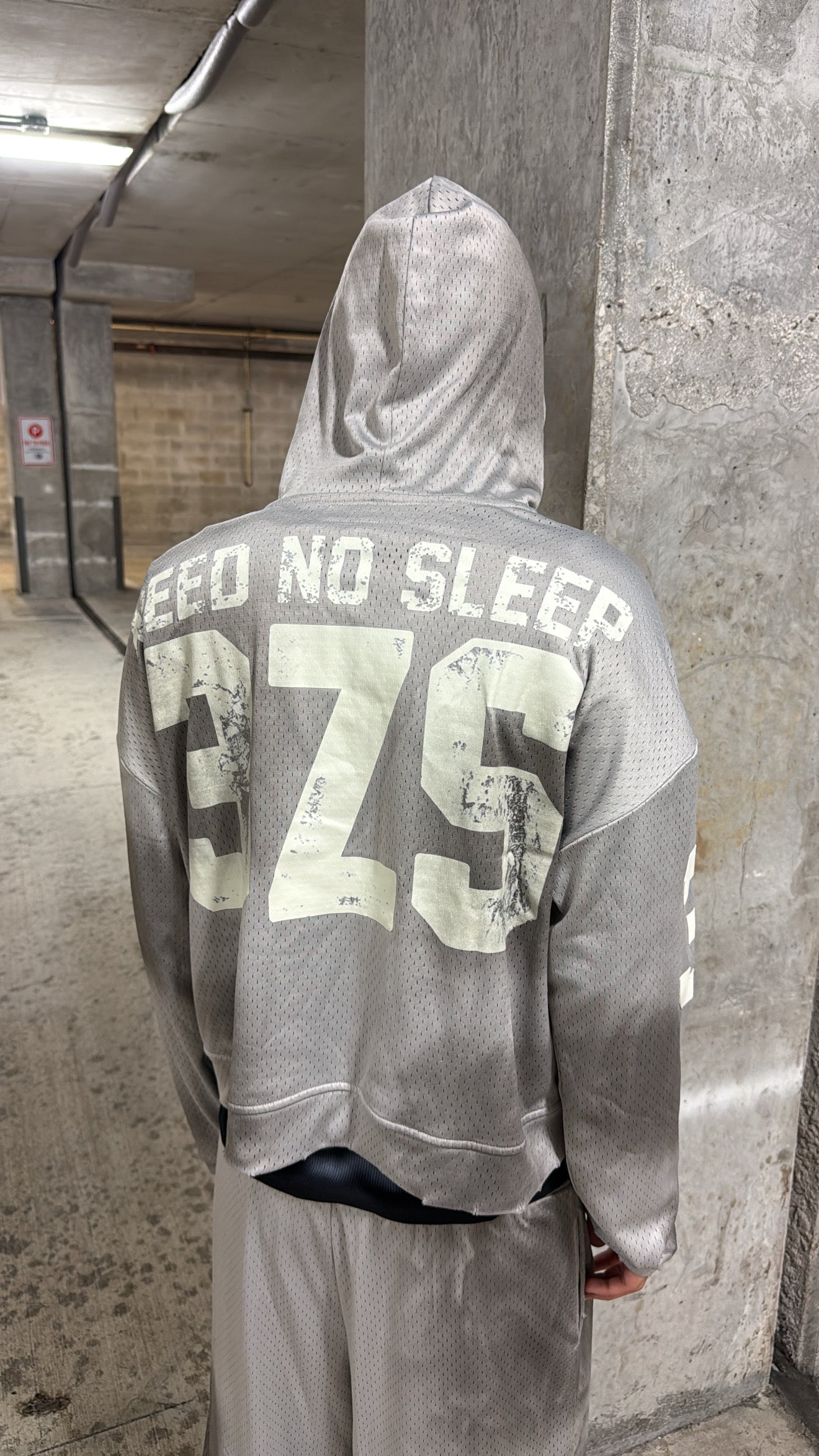 Gray Need No Sleep Hoodie