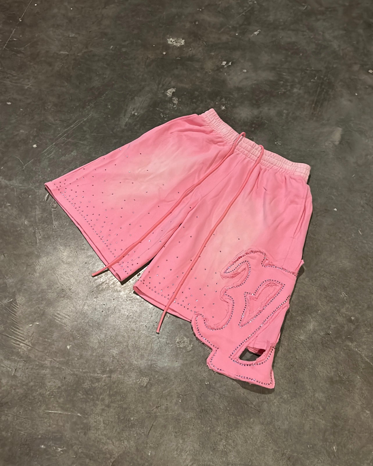 Pink Rhinestone Shorts