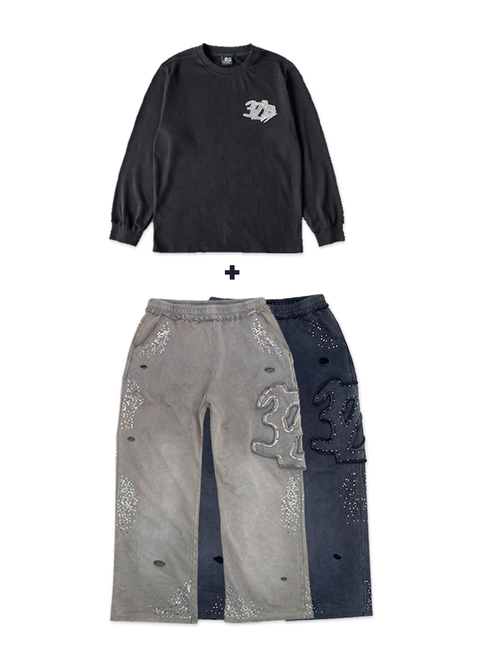 THERMAL + SWEATS SET