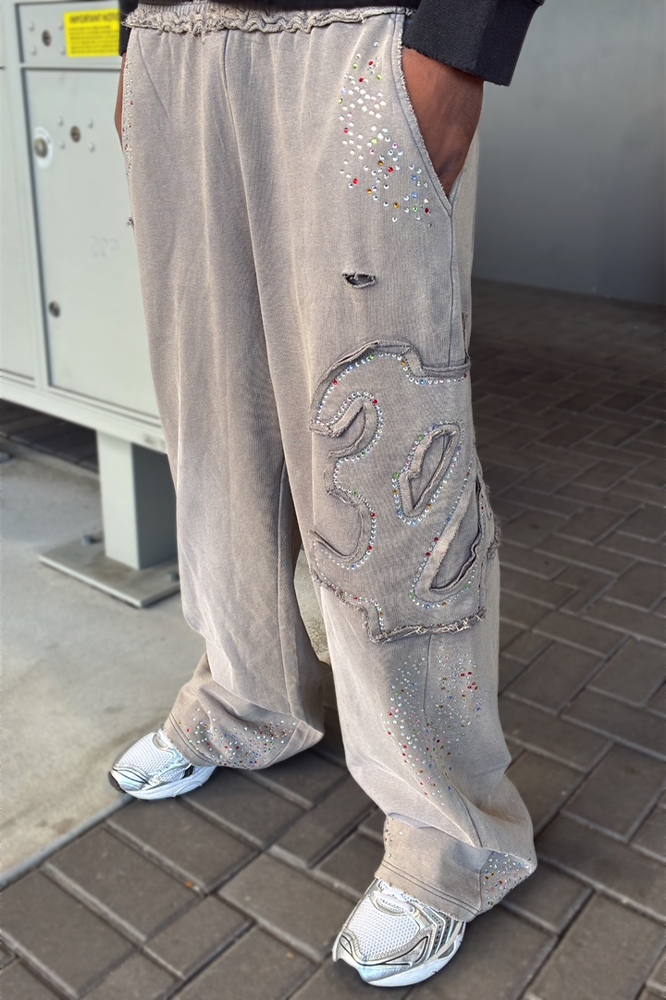 Rainbow Rhinestone Sweats
