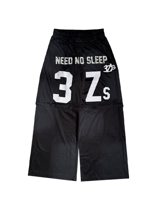 Black Need No Sleep Convertible Pants