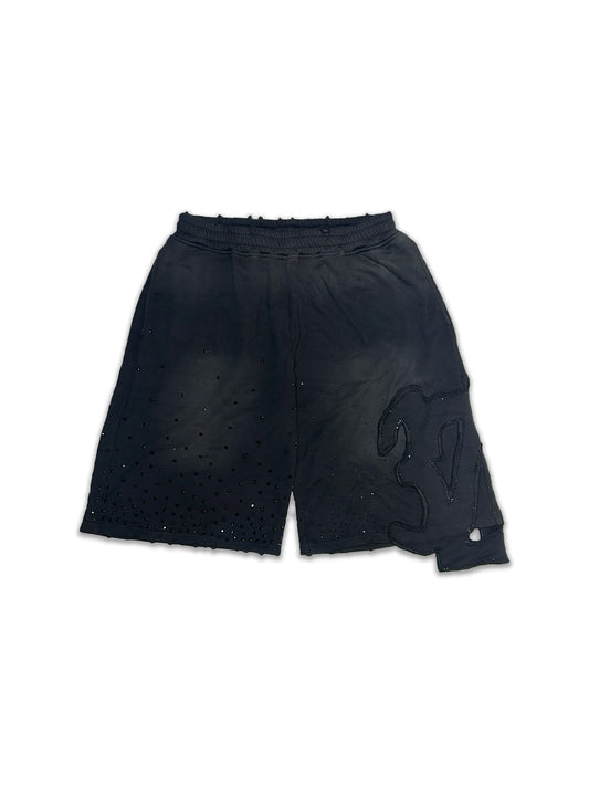 Black Rhinestone Shorts
